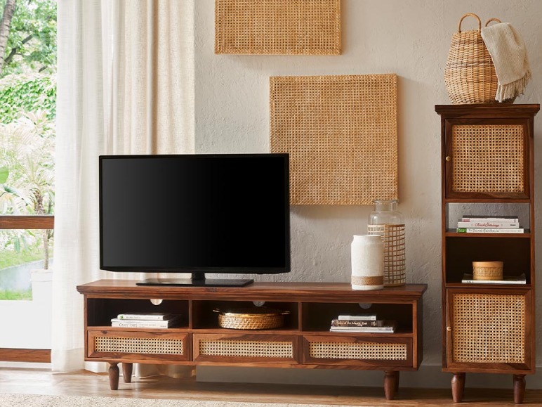 wooden tv unit 