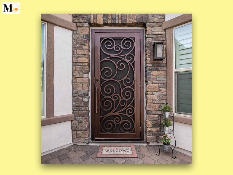 Ironwork in Main Door Designs: